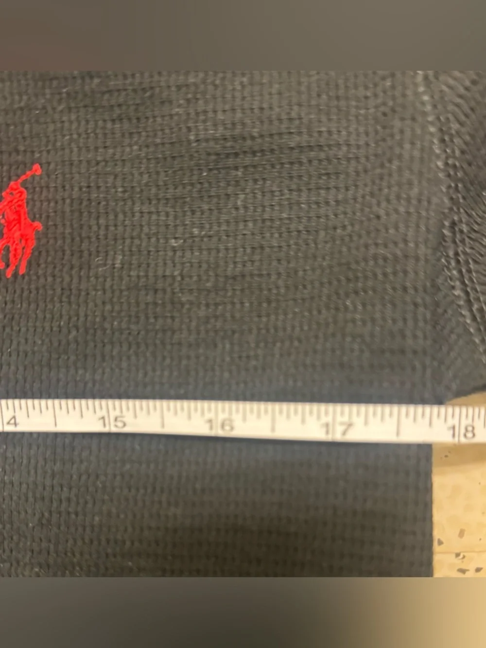 Polo Ralph Lauren Shirt Black Red Pony Long-Sleeve Thermal Sleepwear Medium